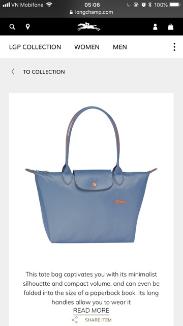 Túi tote Longcharm - size S