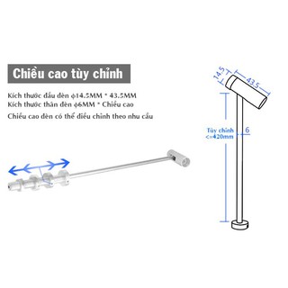 Đèn led rọi tủ dạng cây - thân bạc