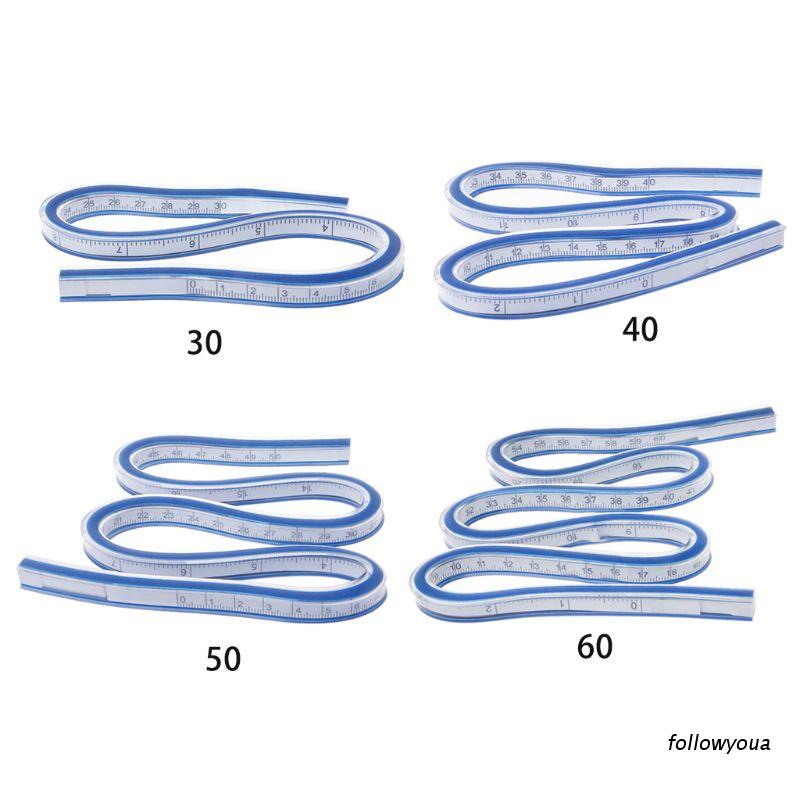 Thước Đo Góc Cong Linh Hoạt Bằng Nhựa 30cm 40cm 50cm 60cm