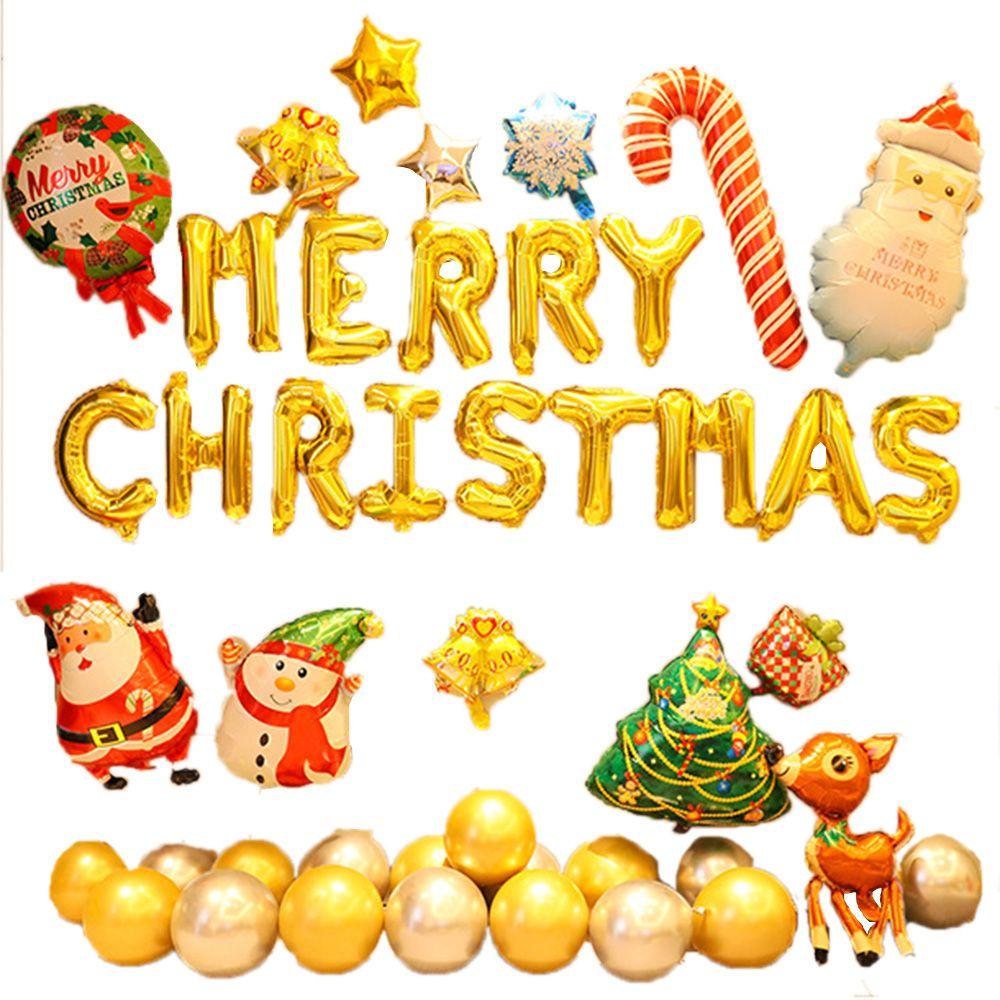 1 Quả Cầu Phim Nhôm Hoạt Hình Ông Già Noel Trang Trí Giáng Sinh