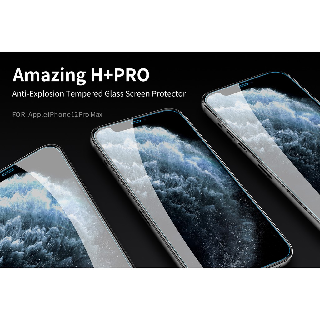 Kính cường lực Nillkin Amazing H+ Pro cho IPhone 12/IPhone 12 pro/IPhone 12 Max/IPhone 12 Pro Max Chính Hãng