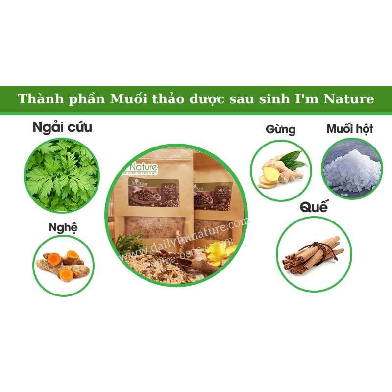 (Hot) Muối Thảo Mộc Giảm Nhanh Chóng Mỡ Bụng Cho Mẹ Sau Sinh I'm Nature 1Kg