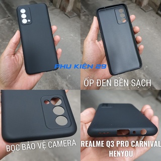[Realme Q3 Pro Carnival] Ốp lưng silicon dẻo đen cao cấp Henyou