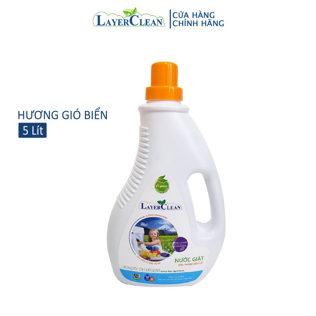 {Organic} Nước Giặt Hữu Cơ Layer Clean Hương Nước Hoa Poppy Coach Can 4L Thân Thiện Với Môi Trường An Toàn Cho Da Bé