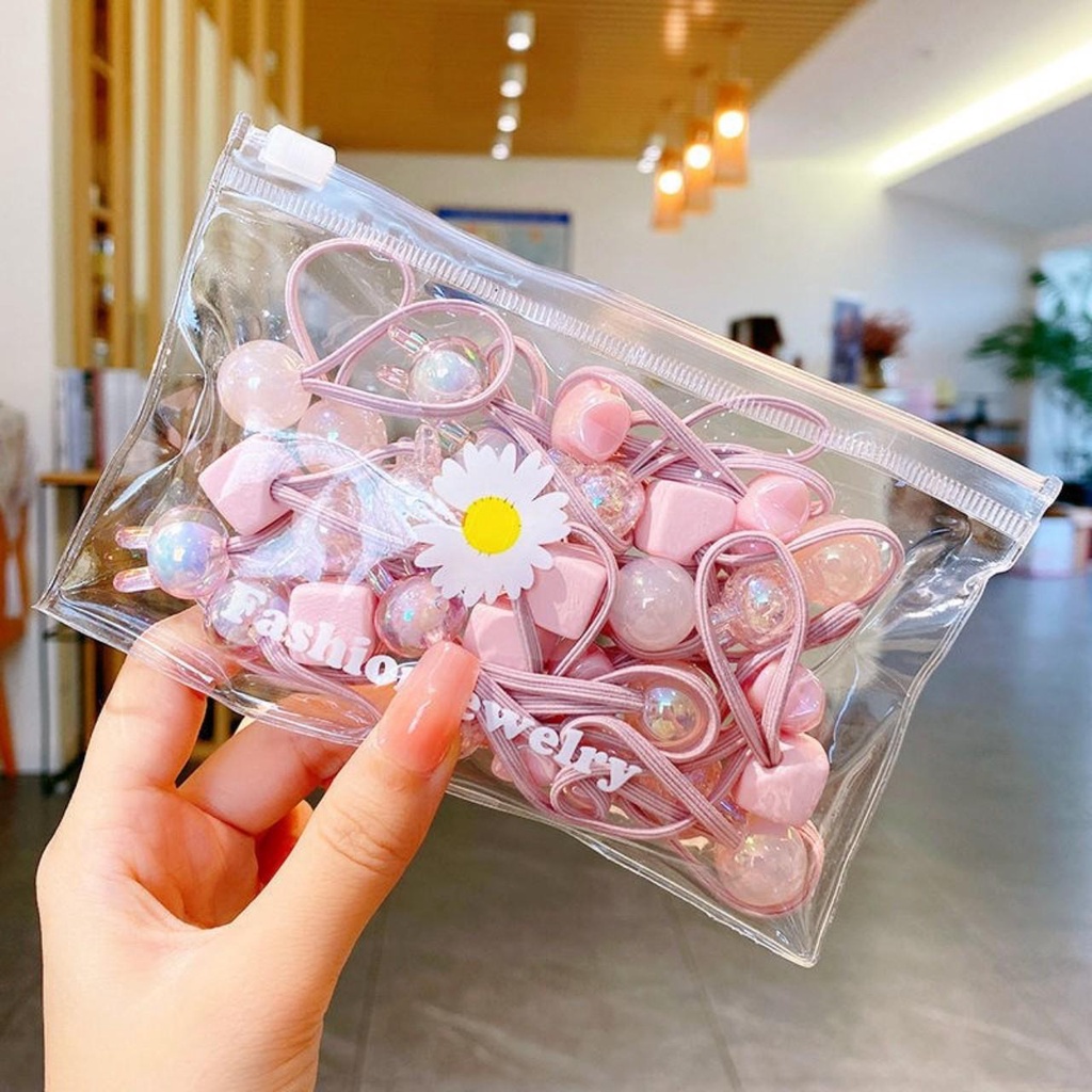 Set 13/50 Dây Buộc Tóc Có Túi Đựng - Thingkids