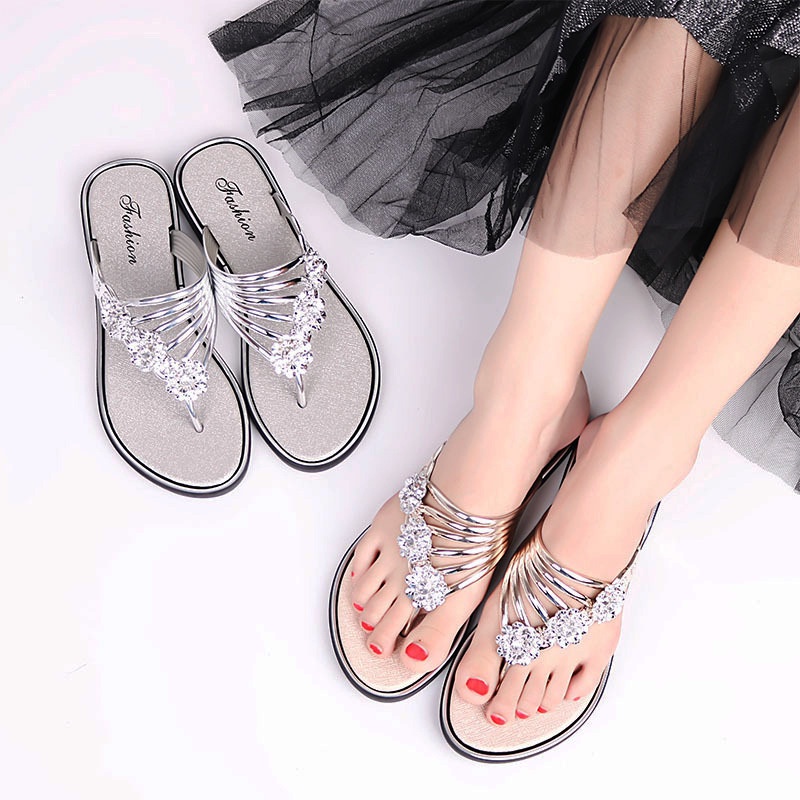 Dép xỏ ngón MS Tth034 nhẹ phong cách mùa hè cho nữ