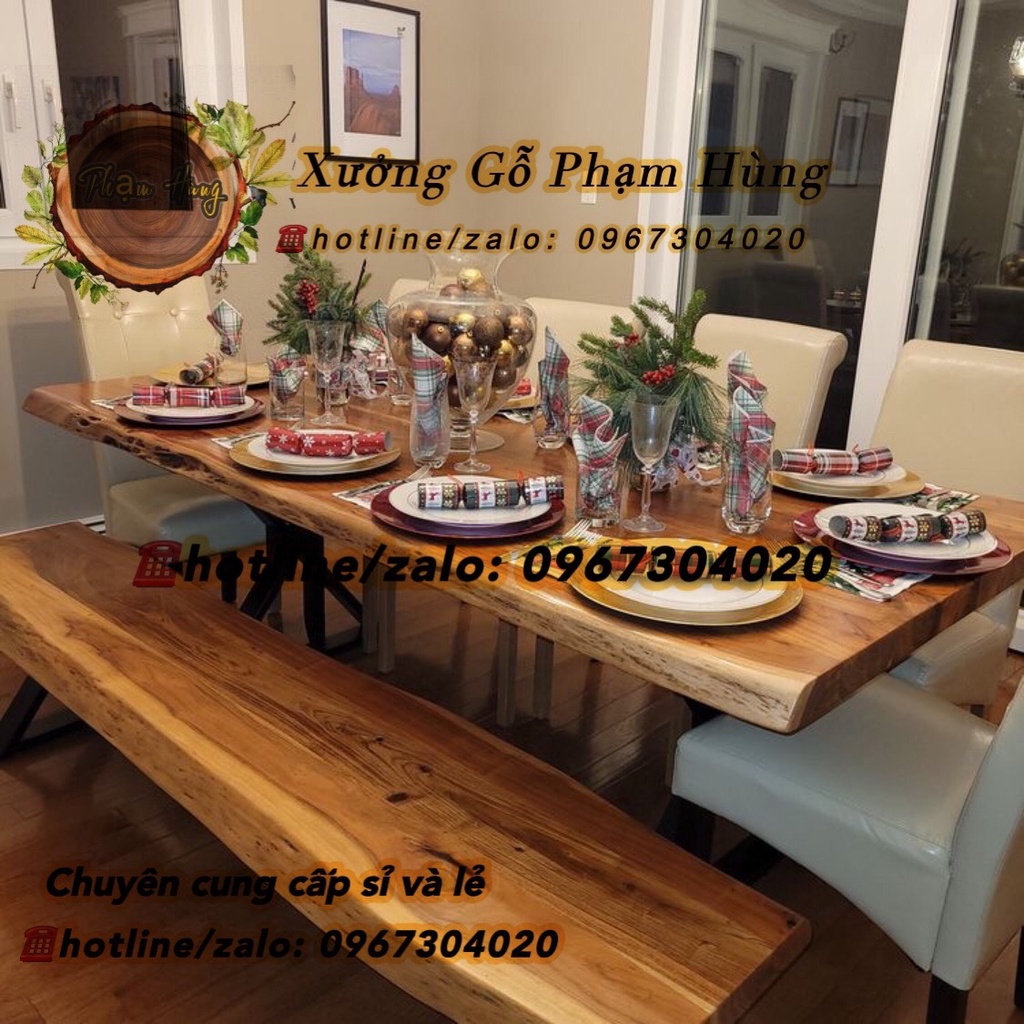 Bàn me tây nguyên tấm giá xưởng bàn gỗ tự nhiên nguyên khối tặng kèm chân chuyên cung cấp sỉ và lẻ