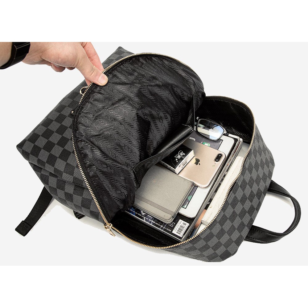 BALO DA HỌA TIẾT CARO / BALO THỜI TRANG / BALO LAPTOP