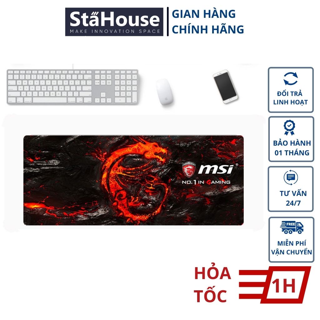 Lót Chuột Cỡ Lớn Gaming Stahouse Chuyên Game Thủ, Bàn Di Chuột Cỡ Lớn Pad Chuột TLC103 KT 80X30Cm