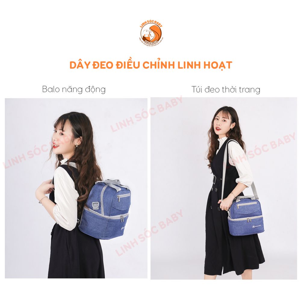 Balo bỉm sữa đa năng cao cấp Mama’s Choice, Balo giữ nhiệt bảo quản sữa mẹ