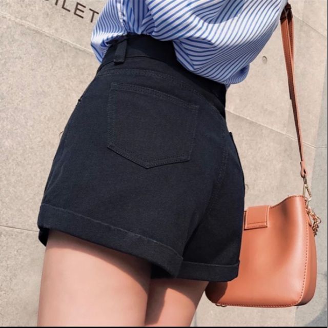 Quần Shorts kaki lật lai  có túi vải dày đẹp y hình