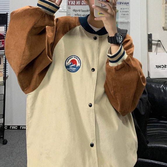 Áo khoác bóng chày dáng rộng phong cách hàn quốc dành cho nam giới trẻ tuổi unisex quần áo