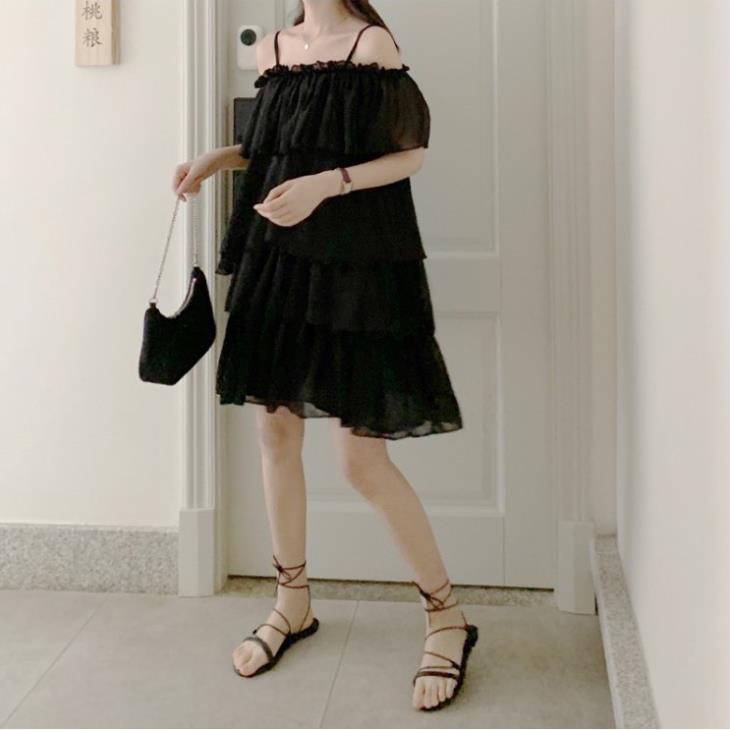 ❤️ GIÁ SỈ - LOẠI TỐT ❤️ Đầm organza dáng tầng MẶC 3 KIỂU TRỄ VAI CÚP NGỰC 2 DÂY, VÁY MAXI LỮNG VOAN 4 TẦNG  ྇