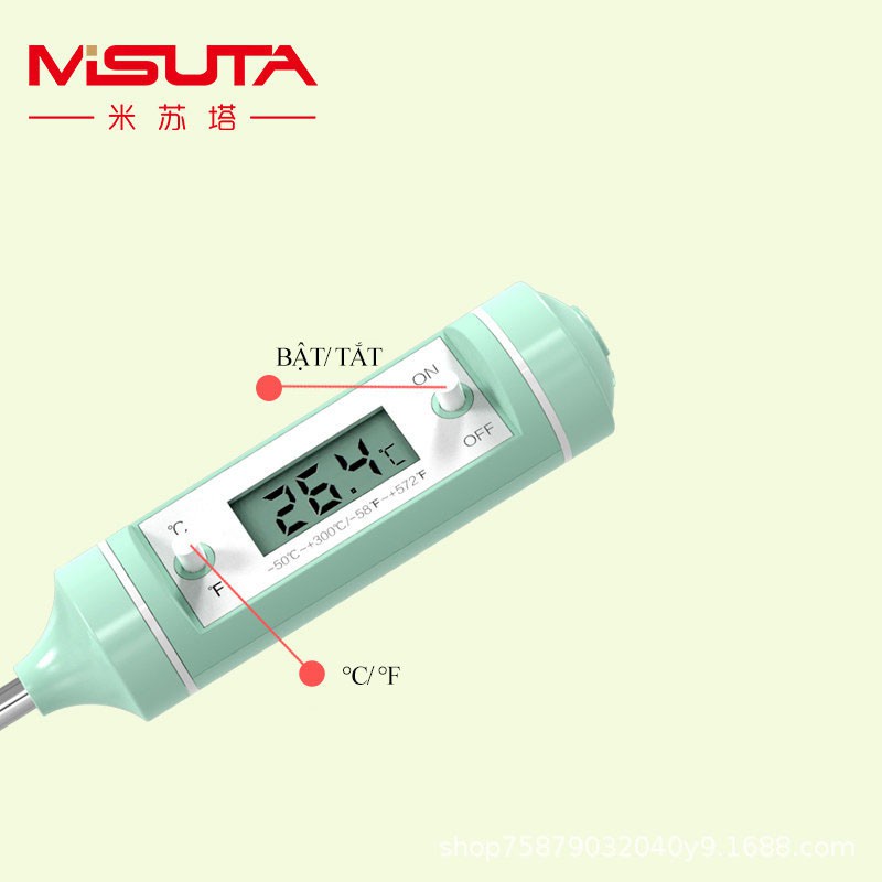 Nhiệt kế điện tử MISUTA CAO CẤP đo nhiệt độ nước, sữa, thực phẩm