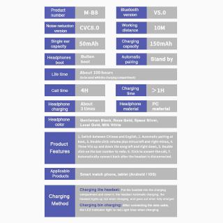 Tai Nghe Bluetooth 5.0 Không Dây Mini Có Mic