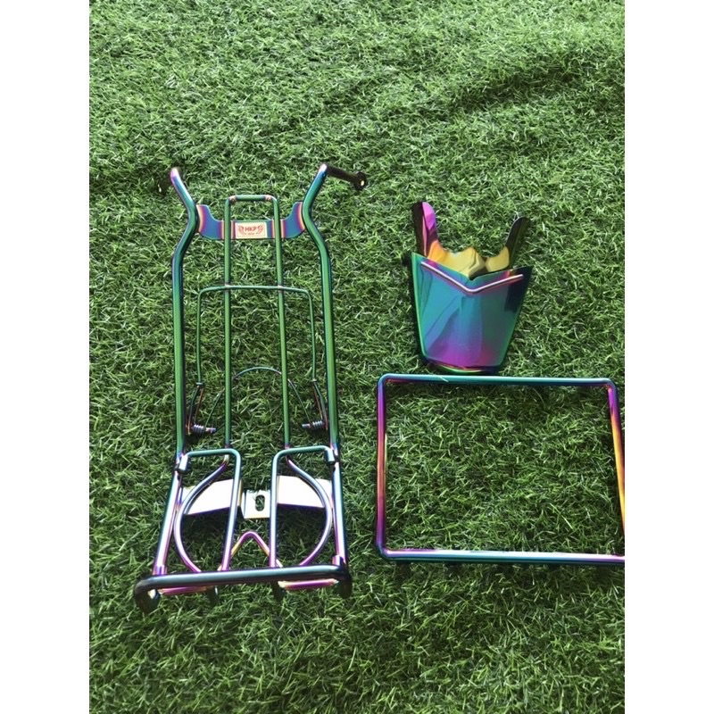 Combo 3 Sản Phẩm Titan Gác Ba ga + Viền Biển + Bảo Vệ Chắn Bùn lắp wave 50,100,110 cc