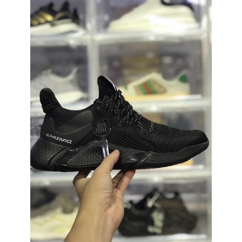 Giày thể thao sneaker Alphabounce Shoes 2020 mầu đen đế đen chất lượng mềm mịn