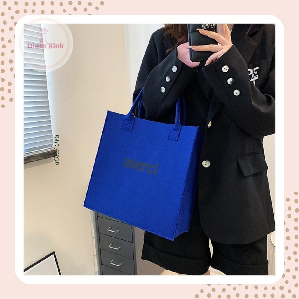 Túi đeo vai, túi merci vải ni nhiều màu siêu hot năm 2022- Diem Store- Tsx068-11- T6