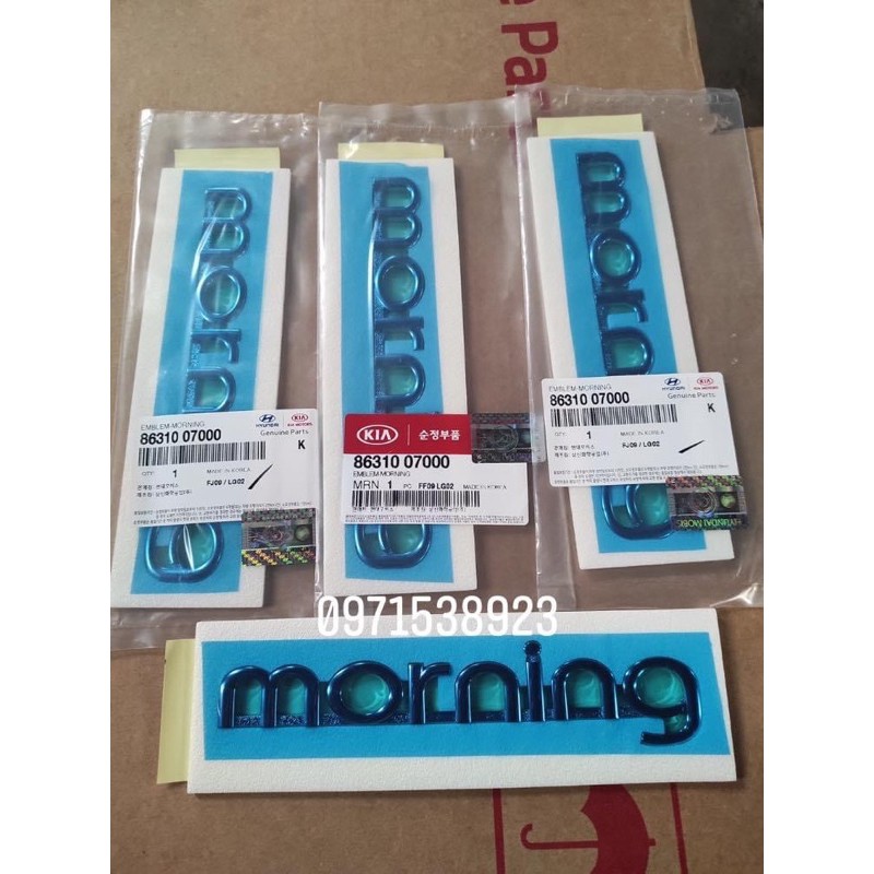 Chữ nổi dán đuôi xe KIA MORNING SLX xịn chính hãng 8631007000