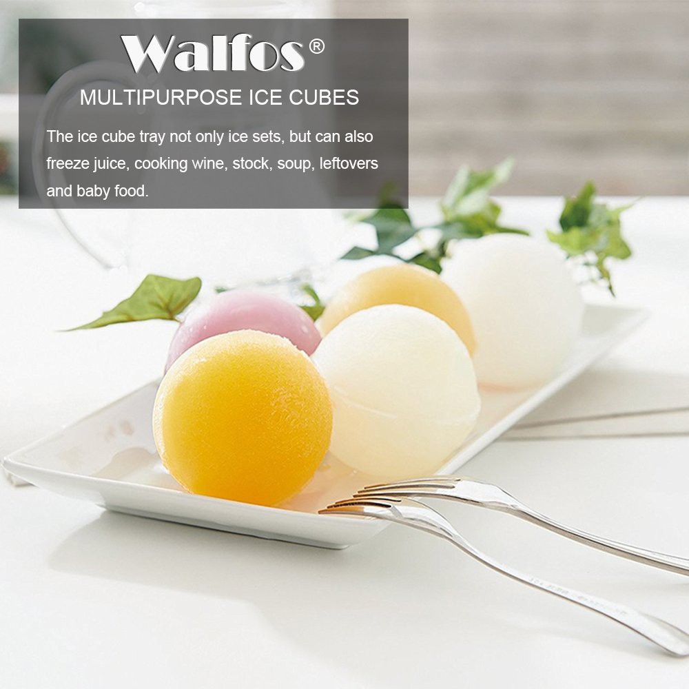Khuôn Làm Nước Đá Walfos Cỡ Lớn Gồm 6 Ô Tiện Dụng