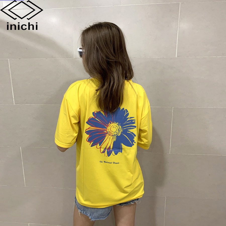 Áo thun tay lỡ INICHI A593 form rộng oversize nam nữ áo phông unisex