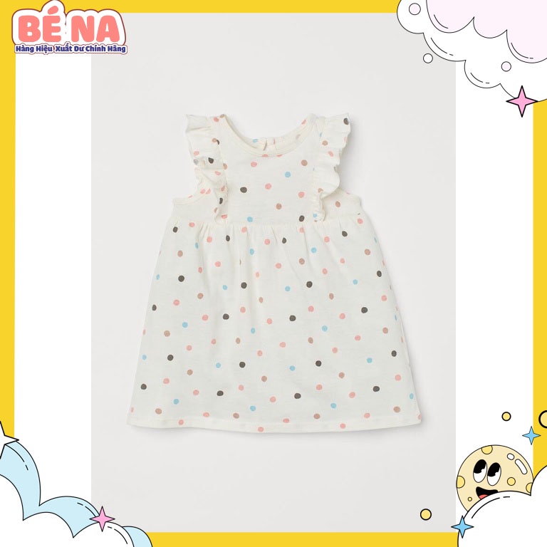 Váy cotton HM trắng chấm bi