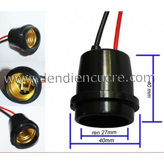 Bộ 10 đui đèn cao su đúc kín nước E27