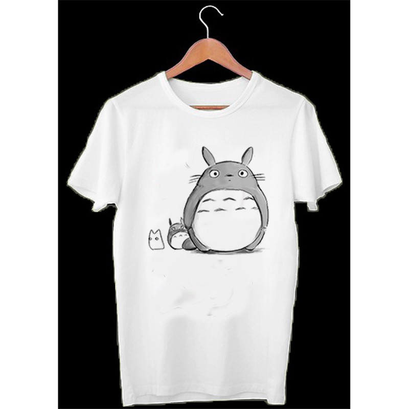 Áo thun Cotton Unisex - Nhân vật Totoro - Chibi - Totoro ngây ngô