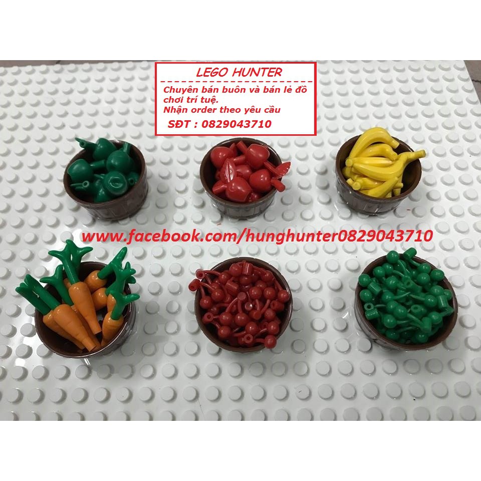 [Nhập mã TOYOCT giảm 10% tối đa 15K đơn từ 50K]Phụ kiện Lego : Hoa quả , rau củ