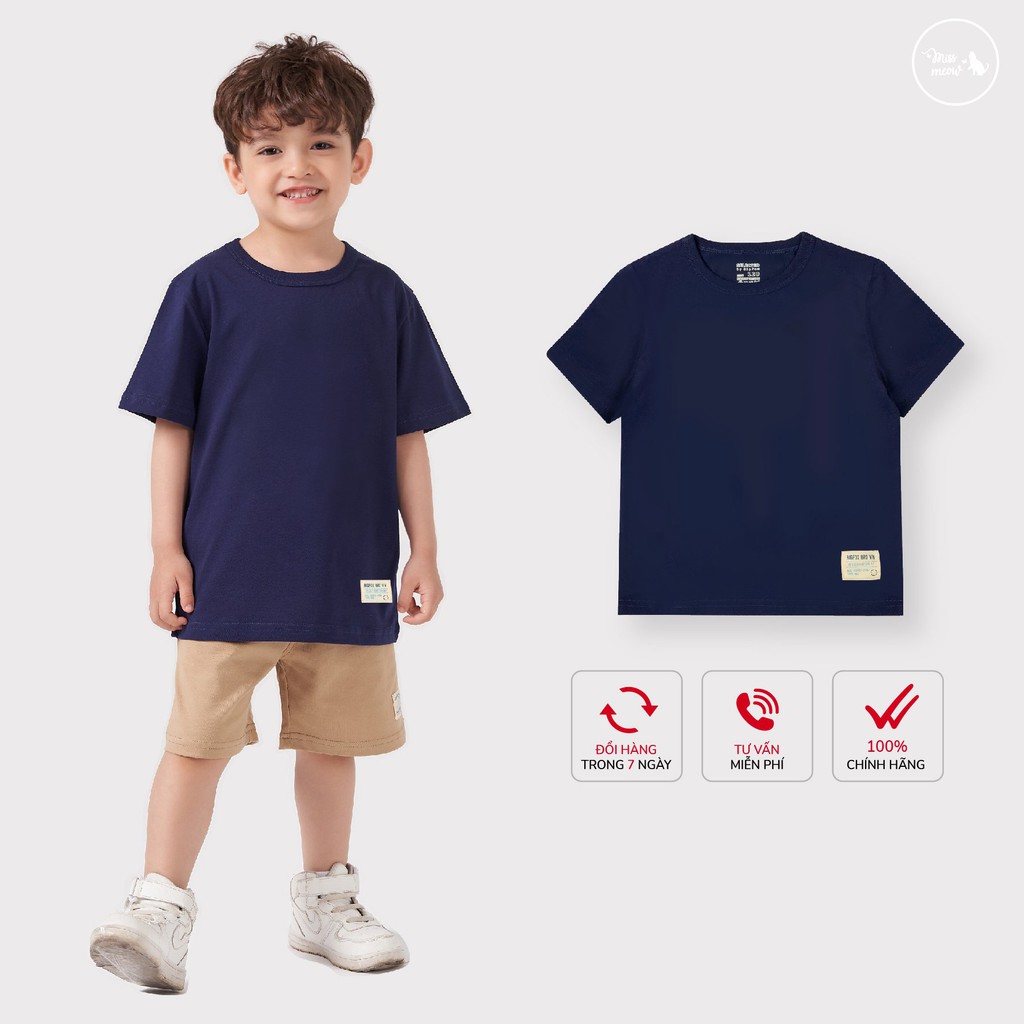 Áo Thun Trơn Cho Bé Trai Màu Xanh, Vàng, Trắng, Đỏ, Ghi Chất Liệu Cotton Mền Mịn Size Trẻ Em 3,4,5,6,7,8 Tuổi