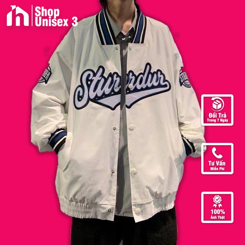 ÁO KHOÁC,ÁO BOMBER STURDUS GIÓ 2 LỚP FORM UNISEX NAM NỮ MẶC CỰC CHẤT