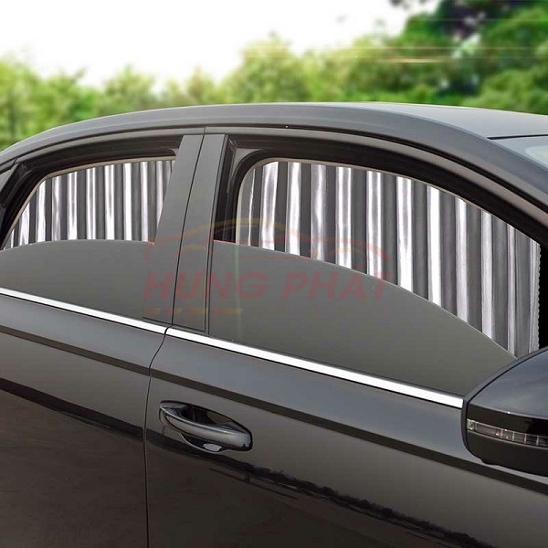 Bộ 4 Rèm Che Nắng Xe Ô Tô Chất Liệu Vải Cao Cấp, Gắn Nam Châm Thông Minh