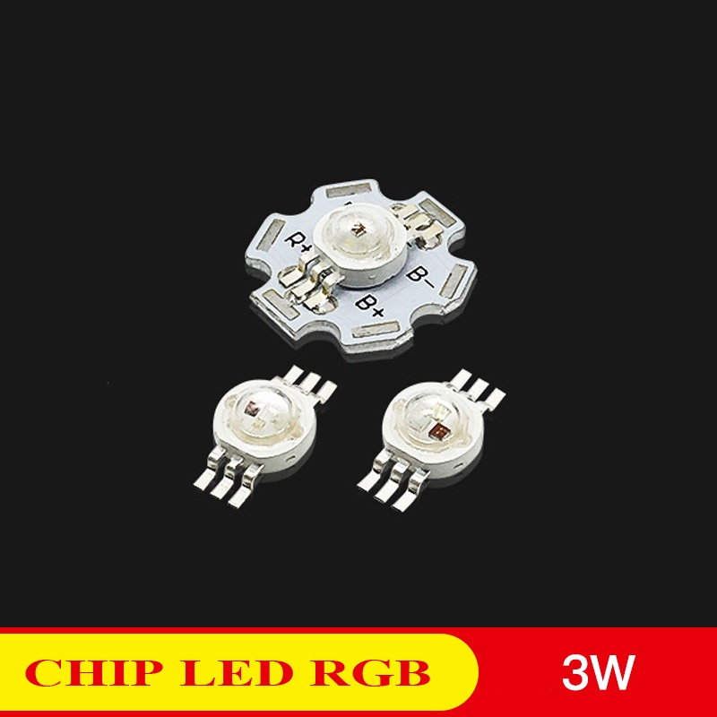 Chip led luxeon 3W-9W RGB 6 chân, led 3 in 1 siêu sáng