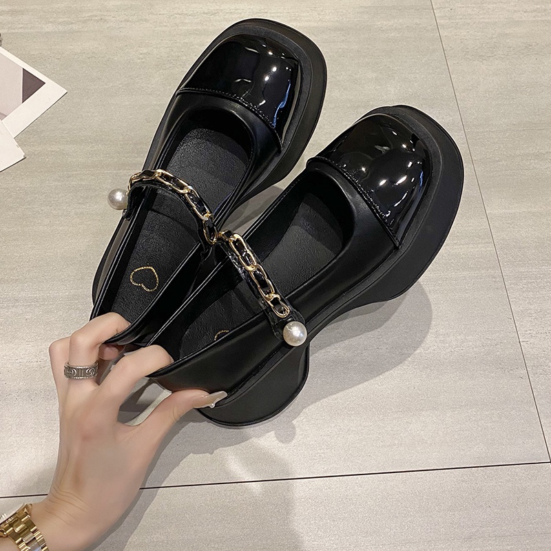 Giày Búp Bê Da Đế Dày Phối Màu Thời Trang Chất Lượng Cao Cho Nữ