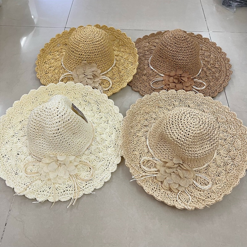 Nón cói đan gấp gọn đi biển cho Nữ