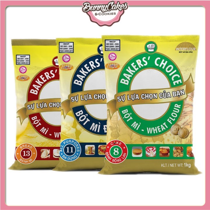 Bột mì đa dụng làm bánh Baker choice số 8, số 11 và số 13 - 1kg