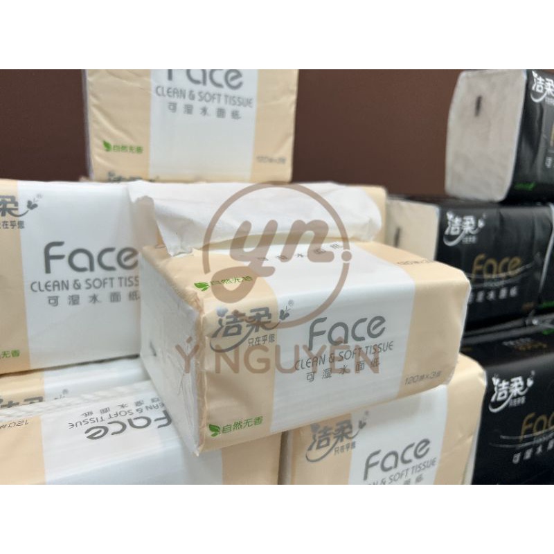 Giấy FACE Hồng : 1 thùng 24 gói ( 1 gói 120 tờ)