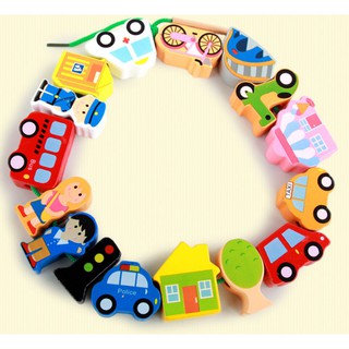Đồ Chơi Cho Bé 1 Tuổi Xâu hạt gỗ thông minh IZI TOYS