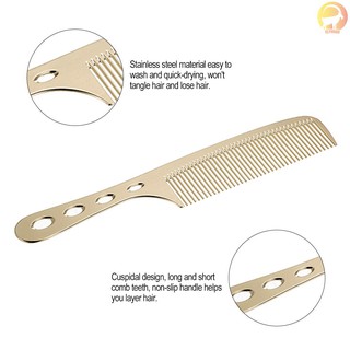 [Hàng mới về] Lược chải tóc bằng thép không gỉ chất lượng cao chuyên nghiệp dành cho salon