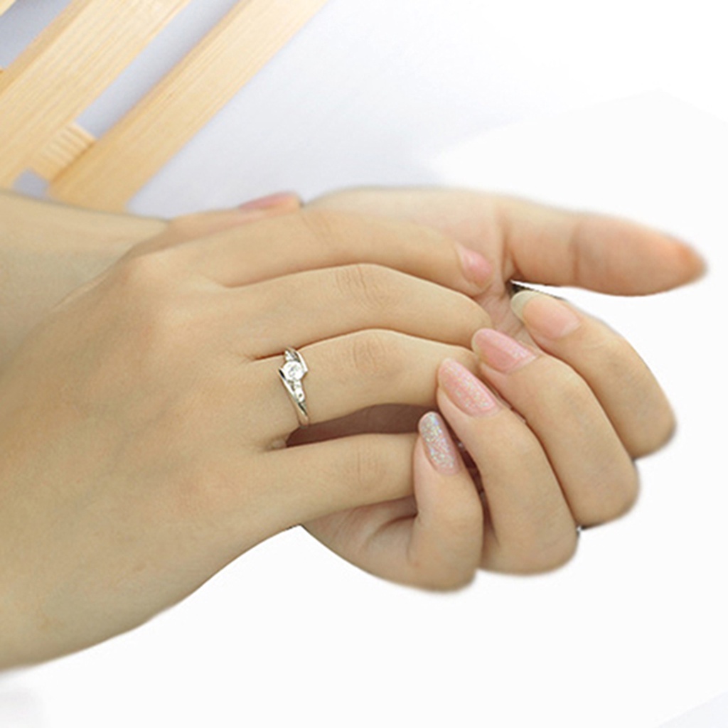 Nhẫn mạ bạc 925 đính đá sang trọng