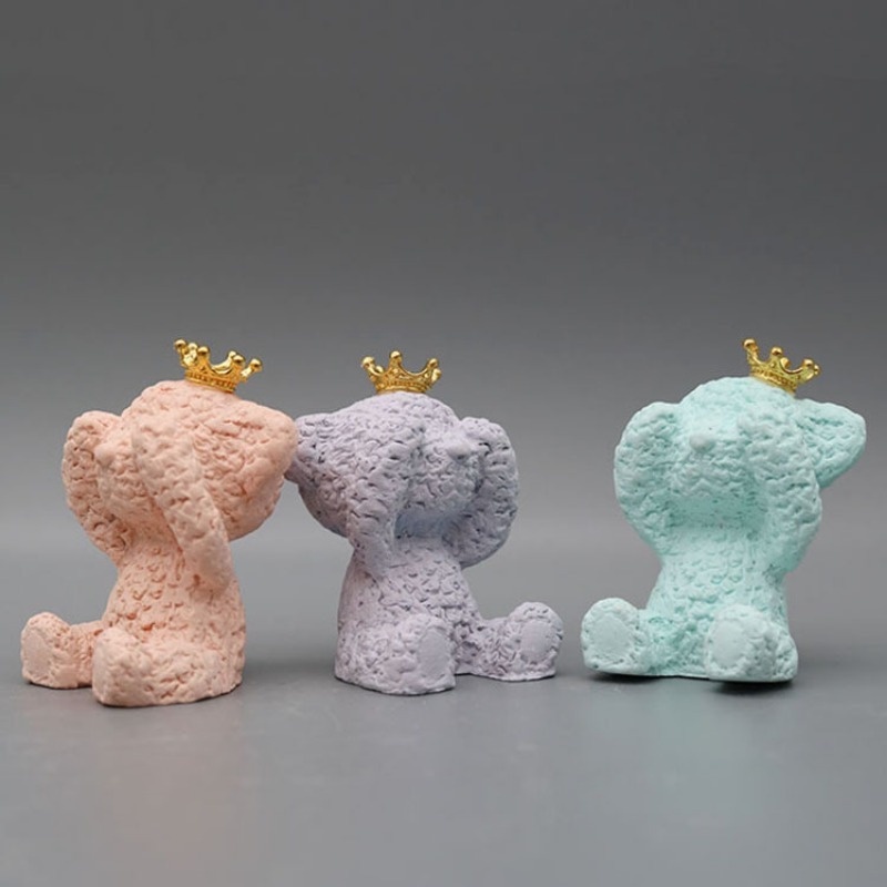 1 Phụ Kiện Trang Trí Bánh Kem Hình Gấu / Vương Miện Dễ Thương Lãng Mạn