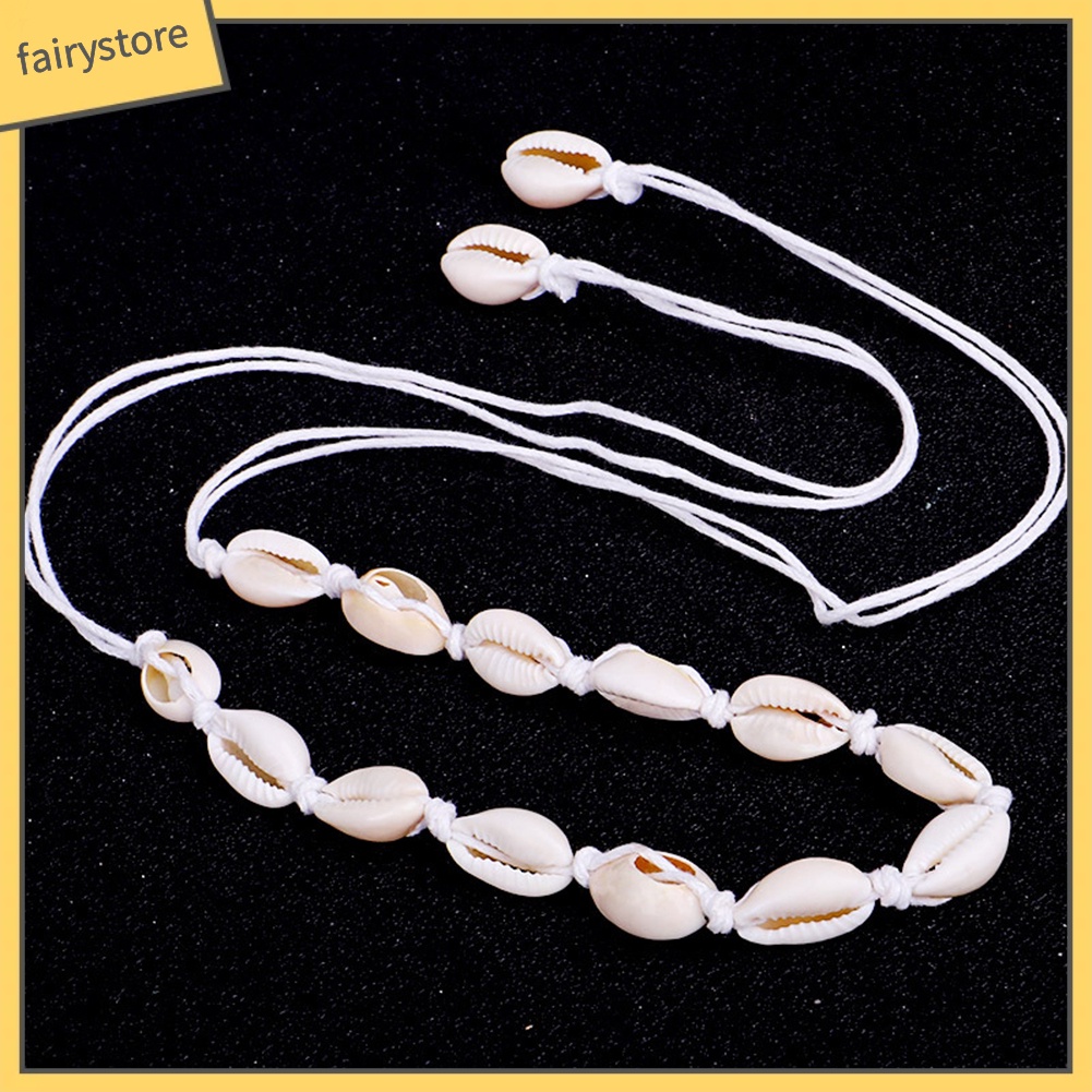 Dây chuyền thắt nút vỏ sò phong cách bohemian thời trang mùa hè cho nữ