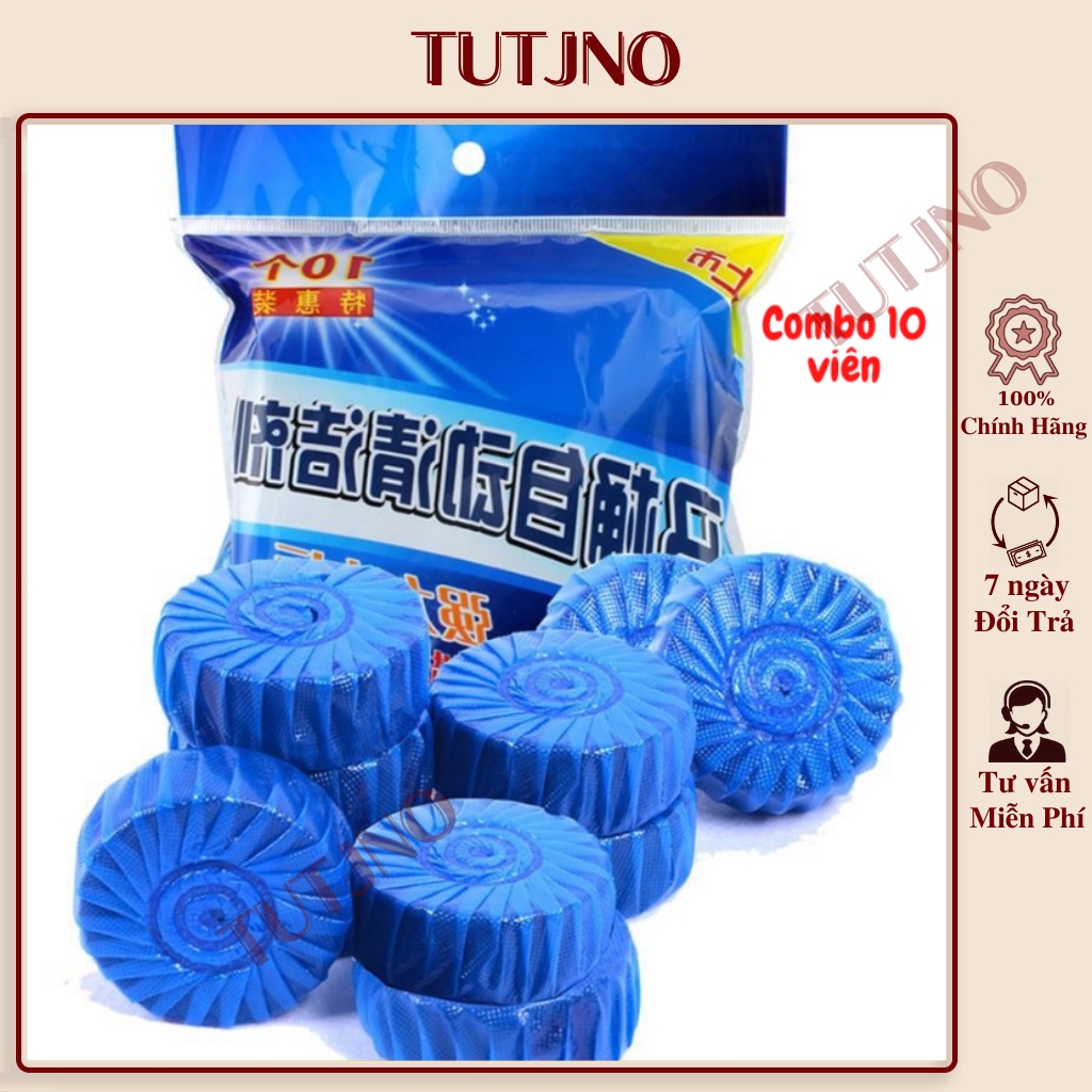 Viên tẩy bồn cầu diệt khuẩn khử mùi - Viên thả bồn cầu thế hệ mới tẩy sạch vệ sinh bám bẩn