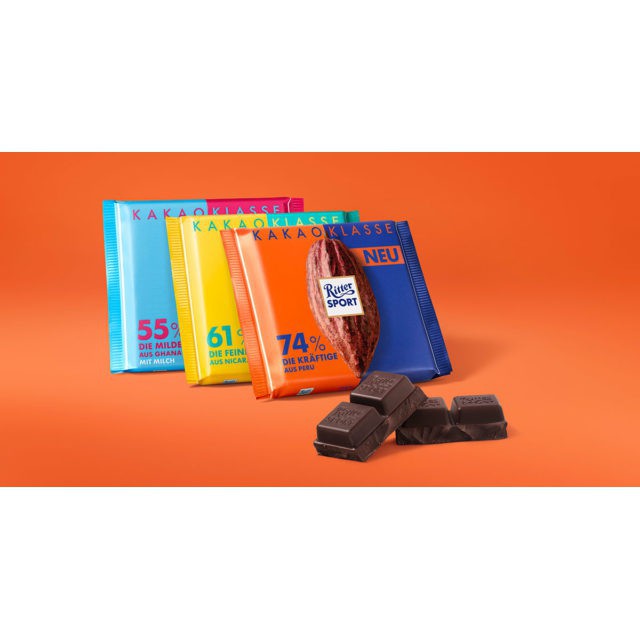 (19 vị) Chocolate Ritter Sport thanh 100gr (Hàng công ty nhập khẩu Đức)