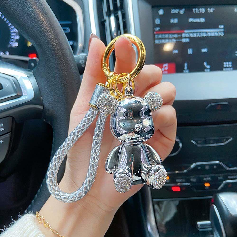 JARRED Móc Khóa Hình Gấu Đính Đá Hoạt Hình Dễ Thương