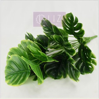 Cây Lá Rùa Lớn 18 Lá  (Nhựa PVC) Cao Cấp LIZ96, dùng Decor chụp hình, trang trí nhà cửa, văn phòng