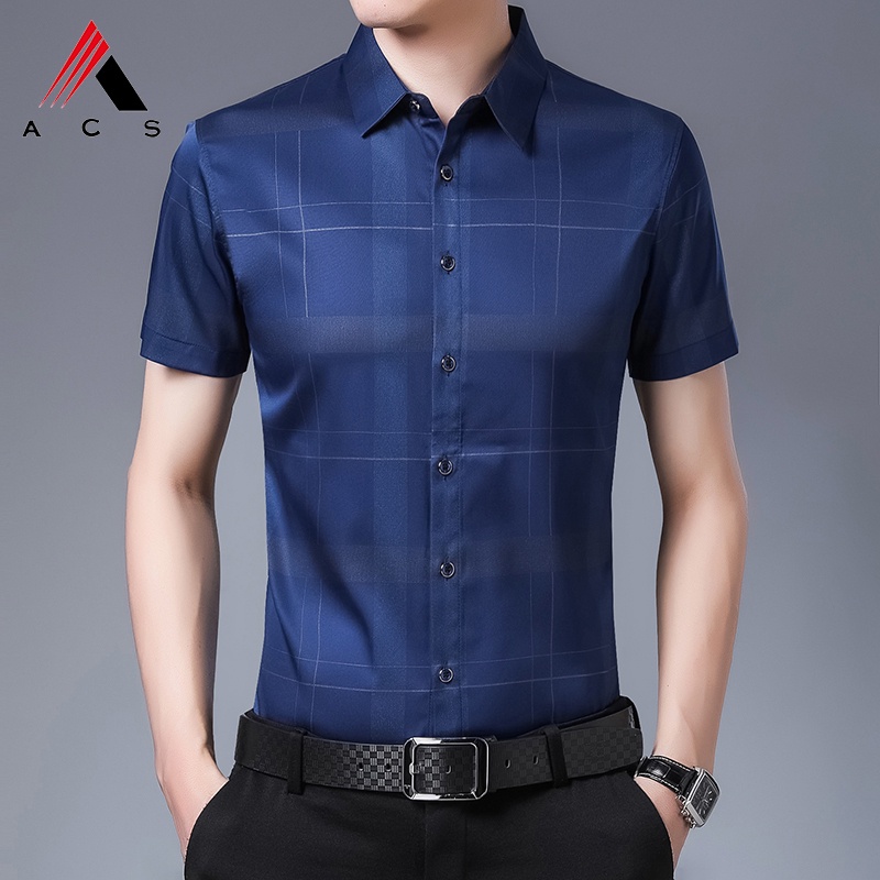 Áo Sơ Mi Ngắn Tay Kẻ Sọc Caro 4 Màu Sắc Trẻ Trung Cho Nam