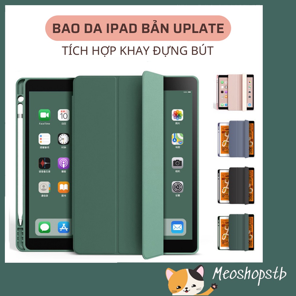 Ốp iPad Có Khay Đựng Bút Tích Hợp Màu Pastel