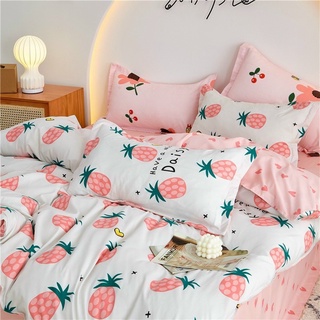 POLY DỨA TIM HỒNG - Bộ vỏ chăn ga gối