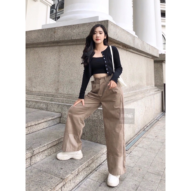 ÁO  CROPTOP CÚC DỌC VIỀN BÈO
